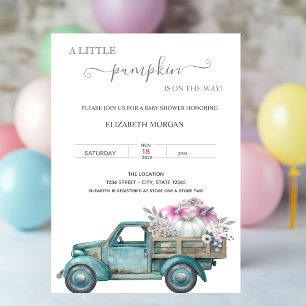 Kleiner Kürbislaster, Gepunktete Babyparty   Einladung