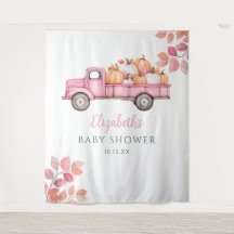 Kleiner Kürbispink Babydusche Foto Hintergrund