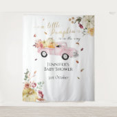 Kleiner Kürbispink Truck Kinderdusche Hintergrund Wandteppich (Vorderseite)