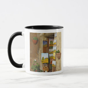 Kleiner Laden mit Kunstwerken zum Verkauf auf dem  Tasse