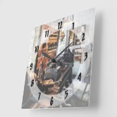 Kleiner Laderaum im Maschinengeschäft Quadratische Wanduhr (Winkel)