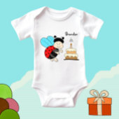 Kleiner Ladybug mit Kuchen Baby Strampler