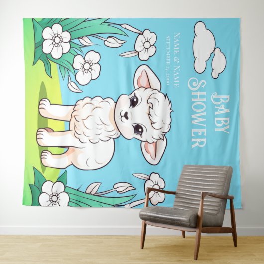 Kleiner Lamm-Hintergrund Wandteppich (Beispiel (Horizontal))