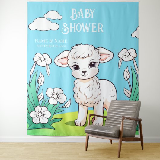 Kleiner Lamm-Hintergrund Wandteppich (Beispiel)