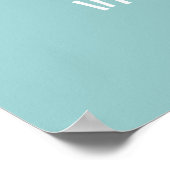 Kleiner Lamm-Wanddruck (cool blau) Poster (Ecke)