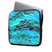 Kleiner Laptop-Sieb in heller Türkis Laptopschutzhülle (Vorderseite Links)