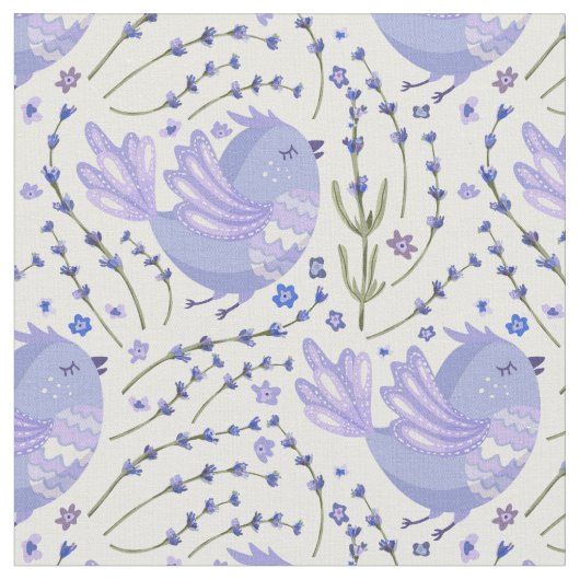 Kleiner Lavendel im Frühling Stoff (Nahaufnahme)