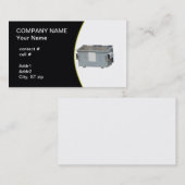 Kleiner leerer Müllcontainer Visitenkarte (Vorne/Hinten)