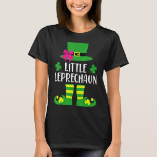 Kleiner Leprechaun mit rosa Bow für Mädchen St. Pa T-Shirt