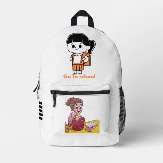 Kleiner Lernbegleiter" Bedruckter Rucksack (Vorderseite)