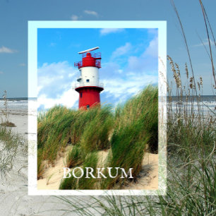 Kleiner Leuchtturm, Borkum, Ostfriesland, Deutschl Postkarte