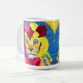 Kleiner Lion Cub quilt like Design Kaffeetasse (Vorderseite Links)