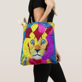 Kleiner Lion Cub quilt like Design Tasche (Von Nahem)