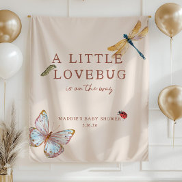 Kleiner Lovebug auf dem Weg Baby Shower Banner, Sü Wandteppich