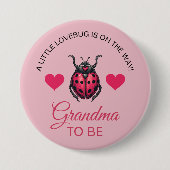 Kleiner LoveBug ist auf dem Weg Oma wird Großmutte Button (Vorderseite)