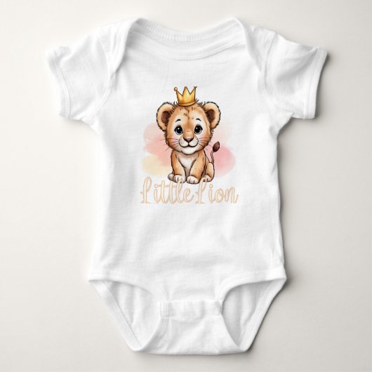 Kleiner Löwe Baby Bodysuit Baby Strampler (Vorderseite)