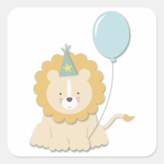 Kleiner Löwe CUB u. steigen {Blau} | Aufkleber im