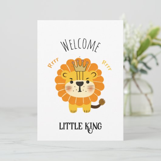 kleiner Löwe Feiertagskarte (Stehend Vorderseite)