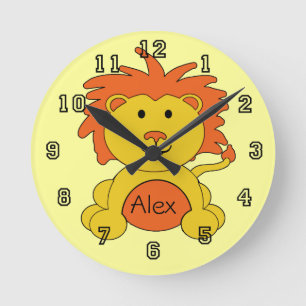 "Kleiner Löwe-" personalisierte Wand-Uhr Runde Wanduhr