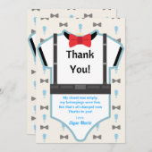 Kleiner Mann auf dem Weg Babydusche Danke Karte (Vorne/Hinten)