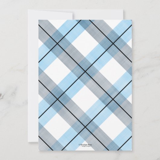 Kleiner Mann Baby Dusche Einladung Junge Grüne Mar (Rückseite)