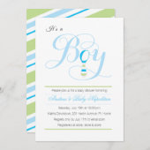 Kleiner Mann| Babydusche Einladung (Vorne/Hinten)