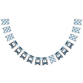 Kleiner Mann, blaue Marinebucht, Babydusche Wimpelkette