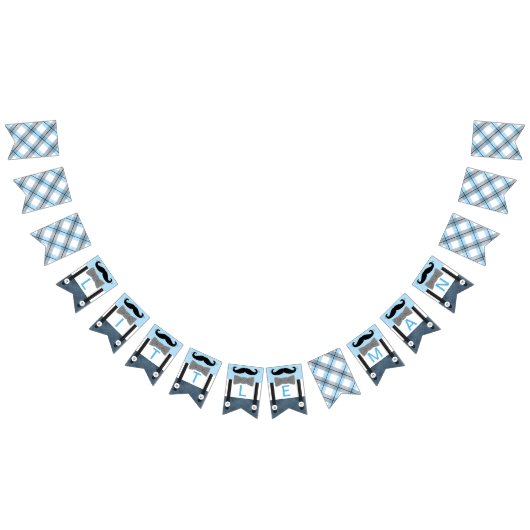 Kleiner Mann, blaue Marinebucht, Babydusche Wimpelkette (Alle)