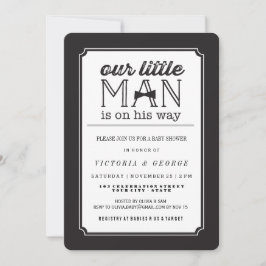 Kleiner Mann Bow Krawatte Classic Boy Baby Shower Einladung