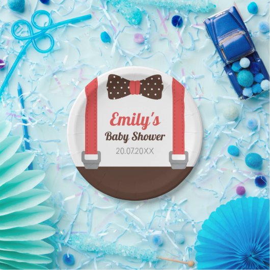 Kleiner Mann Bowtie Pappteller (Party)