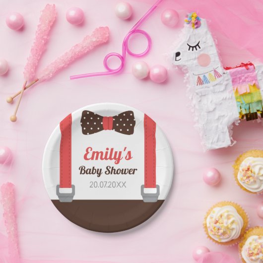 Kleiner Mann Bowtie Pappteller (Party)