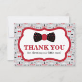 Kleiner Mann danke Ihnen Karte, rot, schwarz, Kraw (Vorderseite)