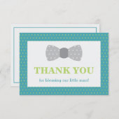 Kleiner Mann, danke Karte, Aquamarin, Zitronengrün (Vorne/Hinten)