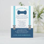 Kleiner Mann, danke Karte, blau, grau (Stehend Vorderseite)