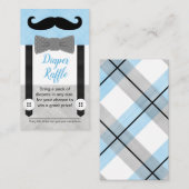 Kleiner Mann Duschdiapier Tombola blau Begleitkarte (Vorne/Hinten)