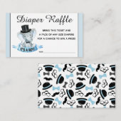 Kleiner Mann Elephant Diaper Raffle Tickets Begleitkarte (Vorne/Hinten)