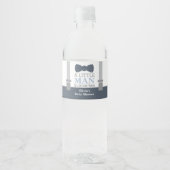 Kleiner Mann Flaschenkrapper mit Krawatte Wasserflaschenetikett (Vorderseite)