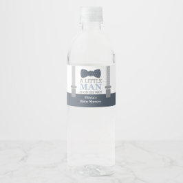 Kleiner Mann Flaschenkrapper mit Krawatte Wasserflaschenetikett