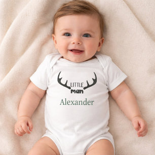 Kleiner Mann Hirschgeweih Baby-Body Baby Strampler