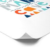 Kleiner Mann Höhle Typografie Boys Wall Decke Poster (Ecke)