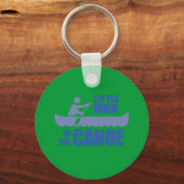 Kleiner Mann im Kanu Schlüsselanhänger (Vorderseite)