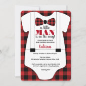 Kleiner Mann ist auf dem Weg Babydusche Einladung (Vorderseite)