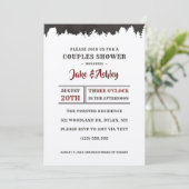 Kleiner Mann Karierte Holzputzdusche einladen Einladung (Stehend Vorderseite)