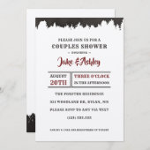 Kleiner Mann Karierte Holzputzdusche einladen Einladung (Vorne/Hinten)