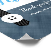 Kleiner Mann Marineblau Babyduschfavoriten Zeichen Poster (Ecke)