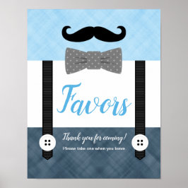 Kleiner Mann Marineblau Babyduschfavoriten Zeichen Poster