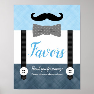 Kleiner Mann Marineblau Babyduschfavoriten Zeichen Poster