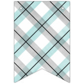 Kleiner Mann Minzgrün graue Babydusche Wimpelkette (Erste Fahne)