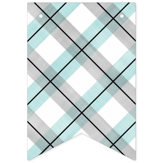 Kleiner Mann Minzgrün graue Babydusche Wimpelkette (Erste Fahne)