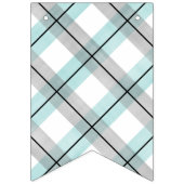 Kleiner Mann Minzgrün graue Babydusche Wimpelkette (Dritte Fahne)